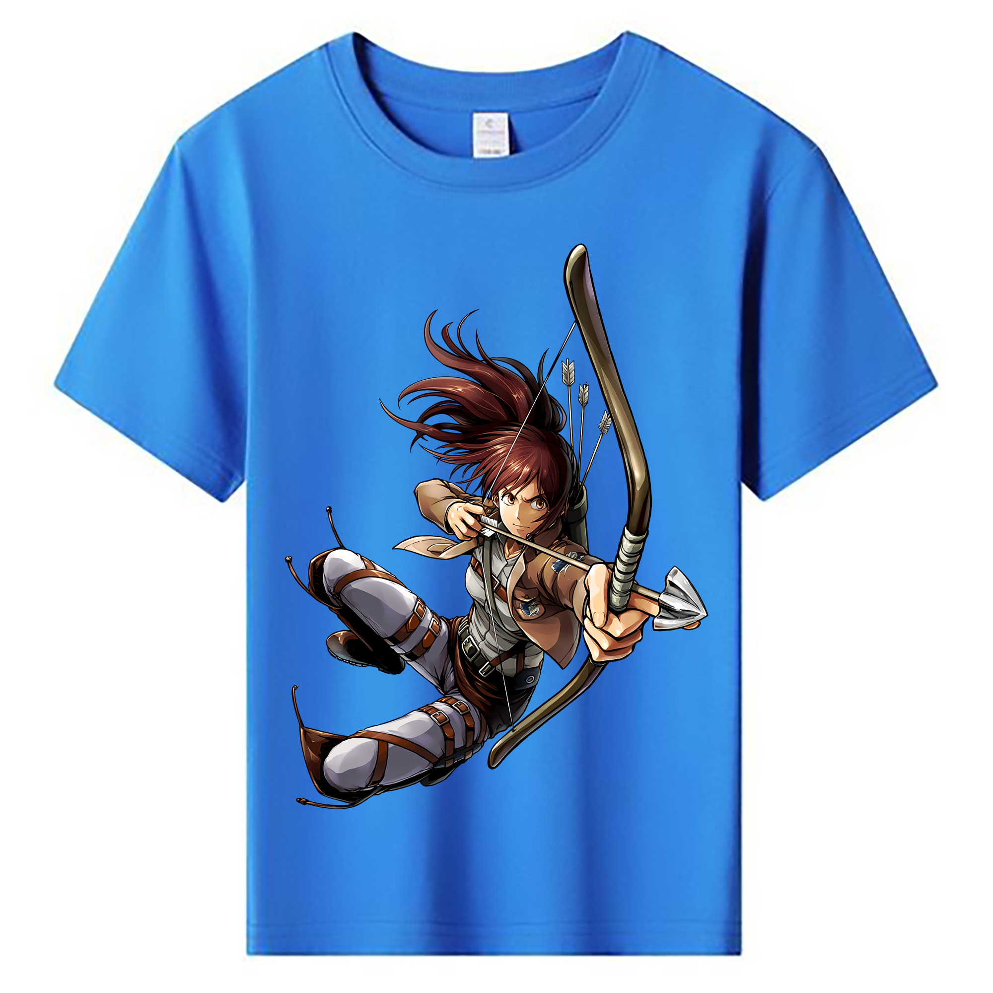 （画像用） 進撃の巨人 サシャ·ブラウス Attack on Titan Sasha Blaus 綿100％キッズTシャツ（フロントプリント）